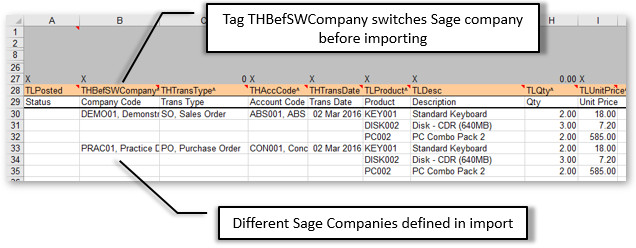 Multiple Transaction Layout